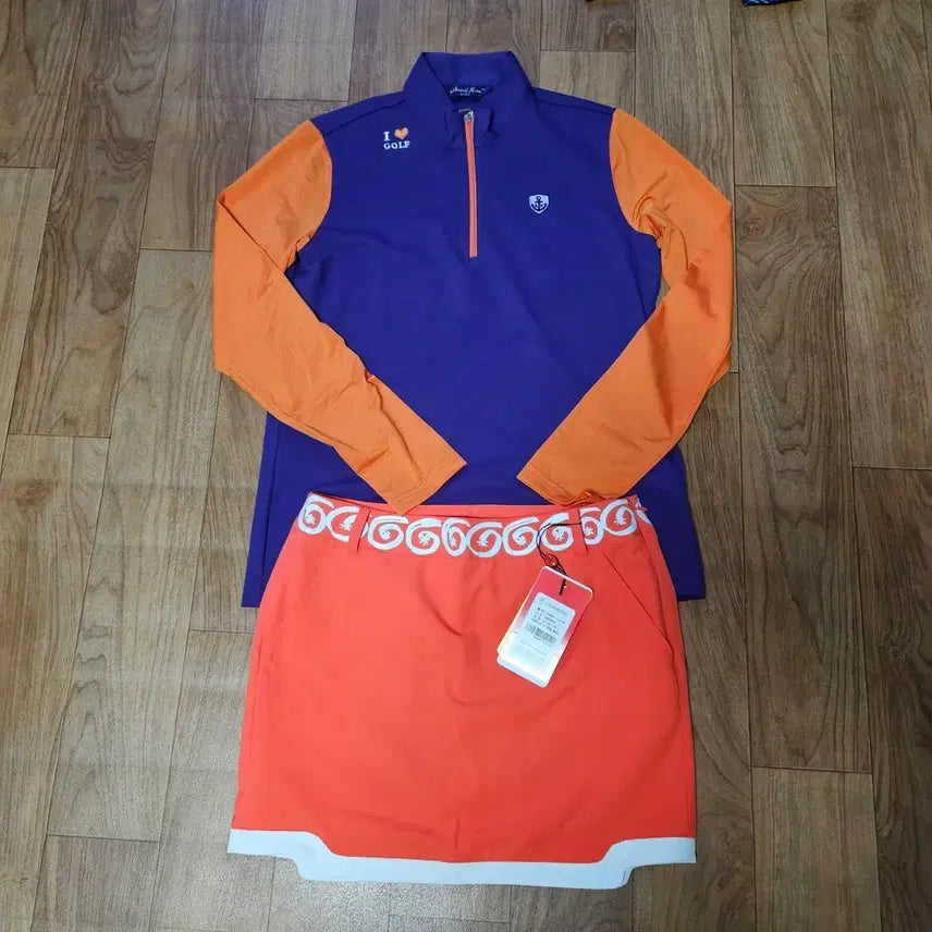 [BUNJANG] Women's Golf Wear Top and Skirt Set / 골프웨어 상하의 코디세트