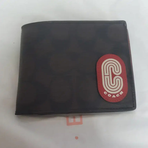 [BUNJANG] Coach Signature Pattern Bi-fold Wallet / 코치 지갑