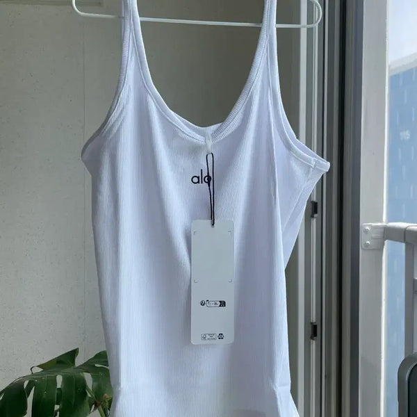 [BUNJANG] Alo Yoga White Tank Top S / 새상품 알로요가 화이트 탱크탑 s