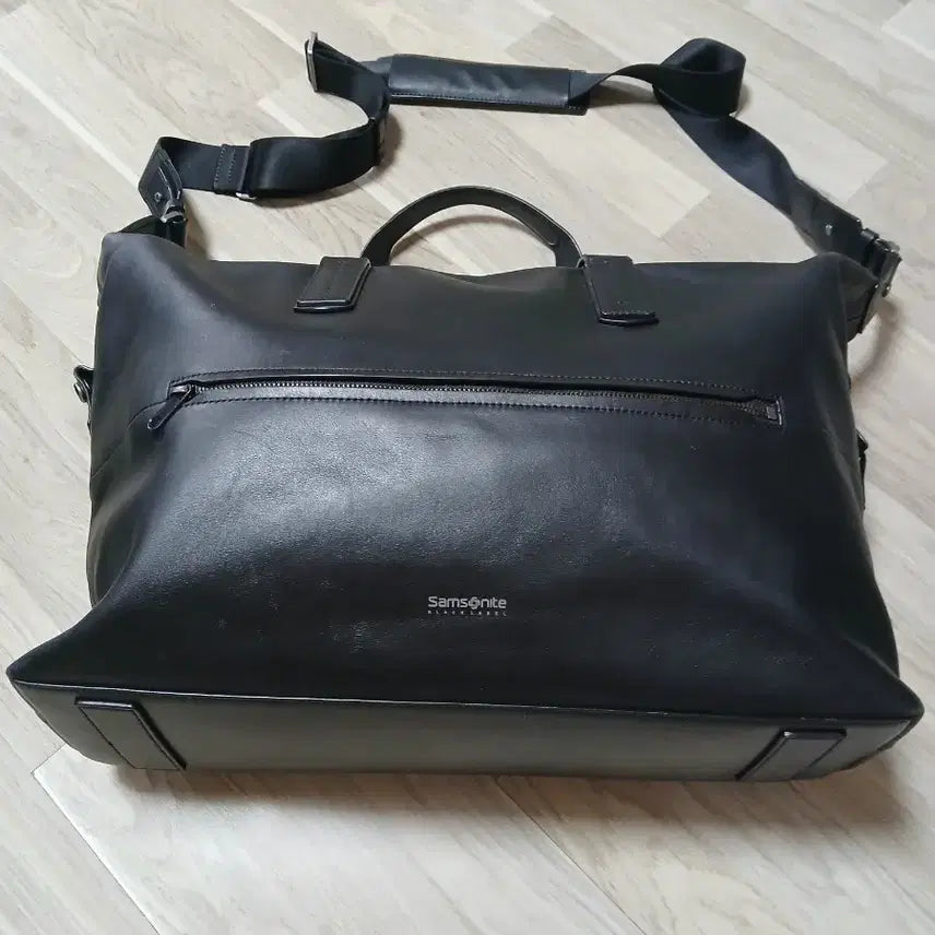 [BUNJANG] Samsonite Black Label Leather Shoulder Bag / 샘소나이트 블랙라벨 가죽가방 블랙
