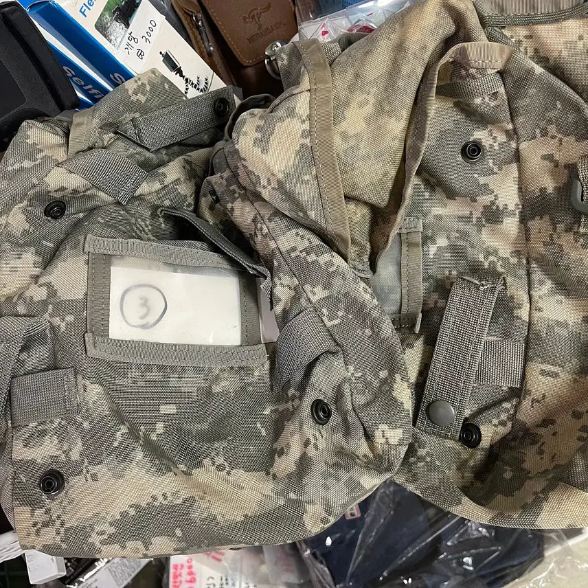 [BUNJANG] US Military Surplus MOLLE II Large Rucksack Sustainment Pouches (Set of 2) - ACU Digital Camo / 사이드파우치3. [미군불하] ACU 라지럭색 서스테인먼트 파우치 2개 세트