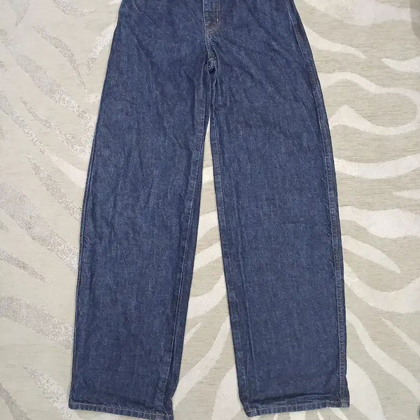 [BUNJANG] Uniqlo U Wide Fit Denim Pants Indigo / 유니클로 U와이드핏 데님 팬츠