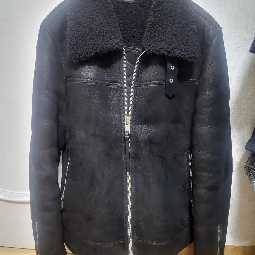 [BUNJANG] AllSaints Shearling Detail Leather Biker Jacket / 올세이츠무스탕95