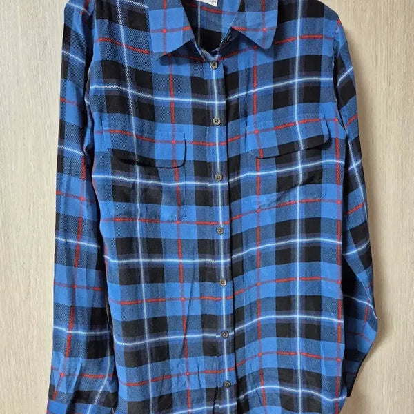 [BUNJANG] Equipment 100% Silk Check Blouse XS / (정품) 이큅먼트 체크 블라우스 실크100 프로 XS 셔츠블라우스