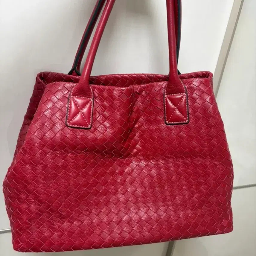 [BUNJANG] MORGAN Leather Tote Bag Shoulder Bag / MORGAN 토트백 숄더백 레드 꼬임 가죽 가방