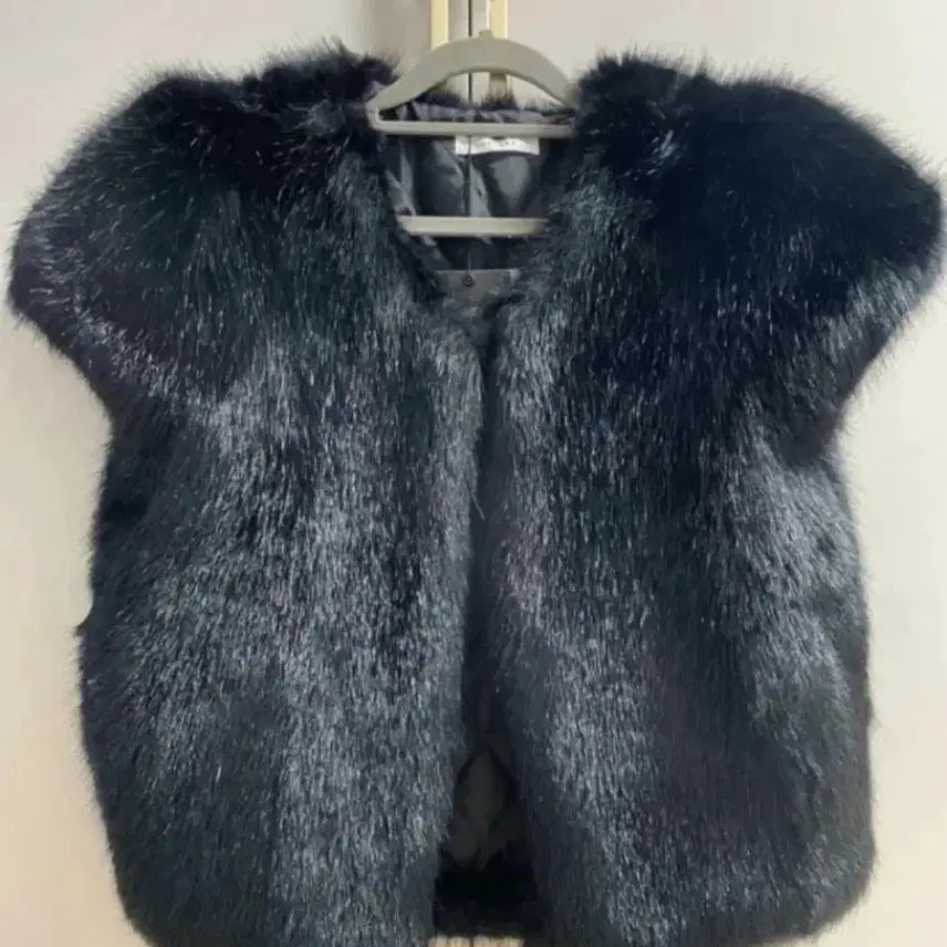 [BUNJANG] Short Sleeve Fur Jacket / 반팔 퍼 자켓