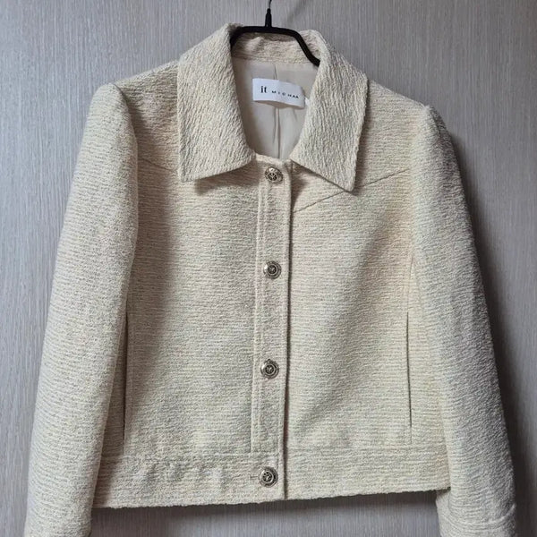 [BUNJANG] It MICHAA 23 Spring Tweed Cropped Trucker Jacket / (23년) 잇미샤 트러커 크롭자켓 여성자켓 55 트위드 자켓