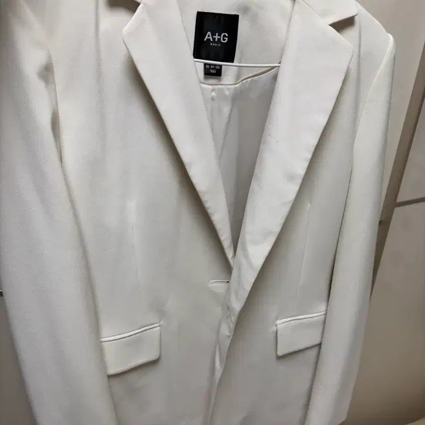 [BUNJANG] A+G Basic Jacket White Size 66 / A+G 베이직 자켓 화이트 66