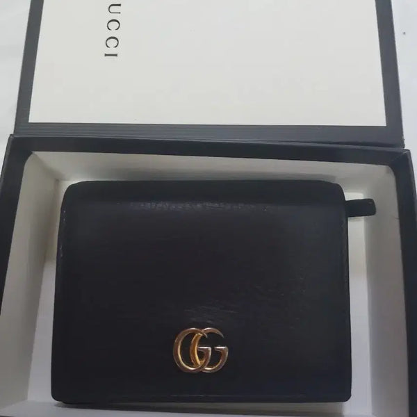 [BUNJANG] Gucci Marmont Bi-fold Wallet Black / 구찌 마몽트 반지갑 블랙