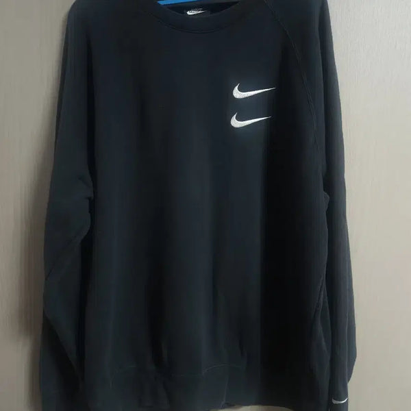 [BUNJANG] Nike Double Swoosh Sweatshirt Black 2XL / F] 나이키 더블스우시 맨투맨, 2XL*