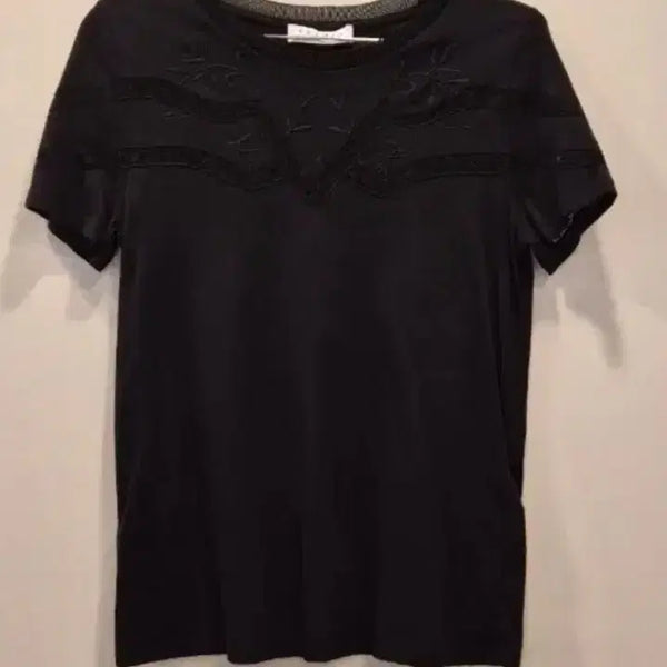 [BUNJANG] Sandro Embroidered T-Shirt / 산드로 자수 티셔츠
