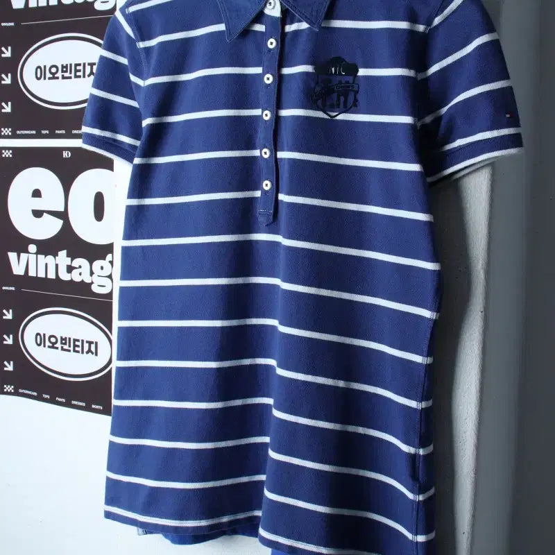 [BUNJANG] Tommy Hilfiger Short Sleeve Polo T-Shirt NYC Blue / W(L-XL) 타미힐피거 반팔 카라 티셔츠 NYC 블루-H36350
