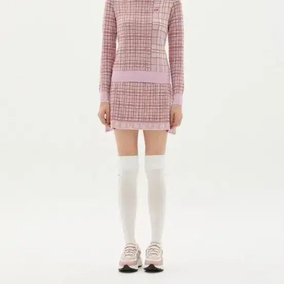 [BUNJANG] Master Bunny Women's Tartan Check Logo Knit Skirt / 마스터바니 여성 타탄 체크로고니트스커트1(27~28)