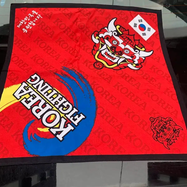 [BUNJANG] South Korea National Team Tiger & Taegeukgi Design Cheering Scarf / 대한민국 응원 스카프 호랑이 & 태극기 디자인