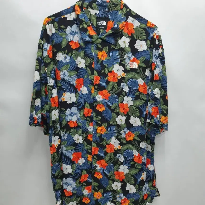 [BUNJANG] The North Face Haiwan Flower Print Short-Sleeve Shirt XL / 노스페이스 반팔 셔츠 하이와안 플라워 남방 xl