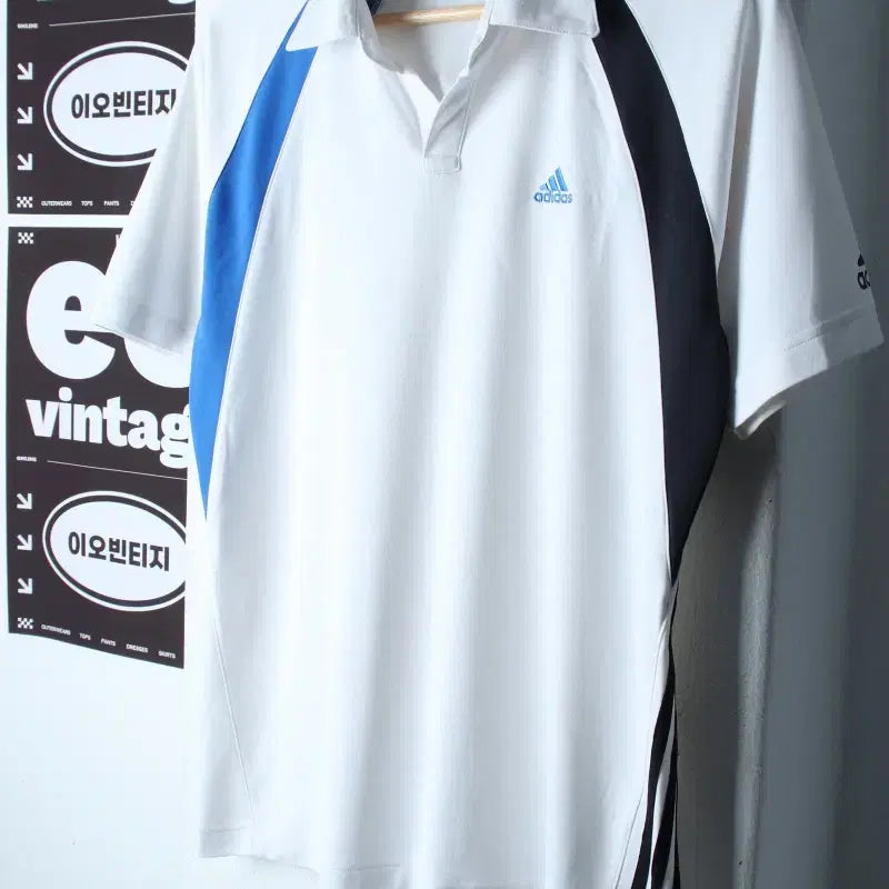 [BUNJANG] Adidas T-Shirt Golf Performance Three Stripes - H36357 / (L-XL) 아디다스 반팔 카라 티셔츠 골프 기능성 삼선-H36357