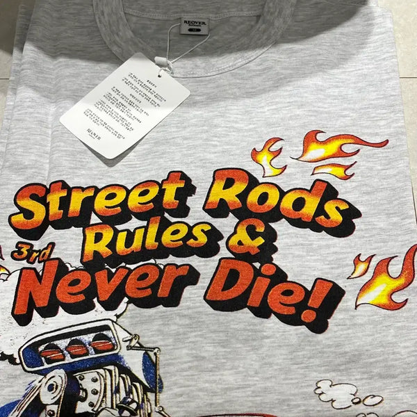 [BUNJANG] Tilate Director Kang Byung Jin Re-over Hot Road T-shirt White Melange / (M) 리오버 핫로드 티셔츠 화이트 멜란지 새 상품
