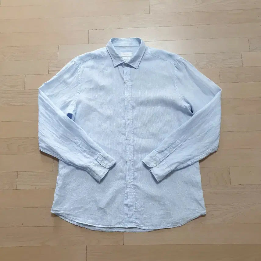 [BUNJANG] Massimo Dutti Linen Striped Shirt XXL / 마시모두띠 린넨 남방셔츠