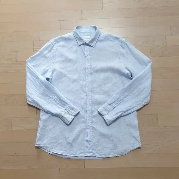 [BUNJANG] Massimo Dutti Linen Striped Shirt XXL / 마시모두띠 린넨 남방셔츠