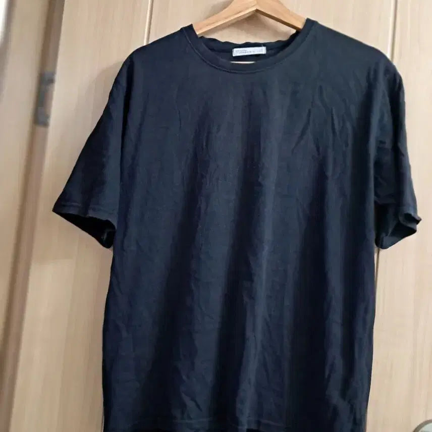 [BUNJANG] Black Cotton Short Sleeve T-Shirt / 코튼 반팔 티셔츠