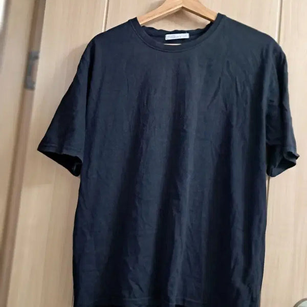 [BUNJANG] Black Cotton Short Sleeve T-Shirt / 코튼 반팔 티셔츠