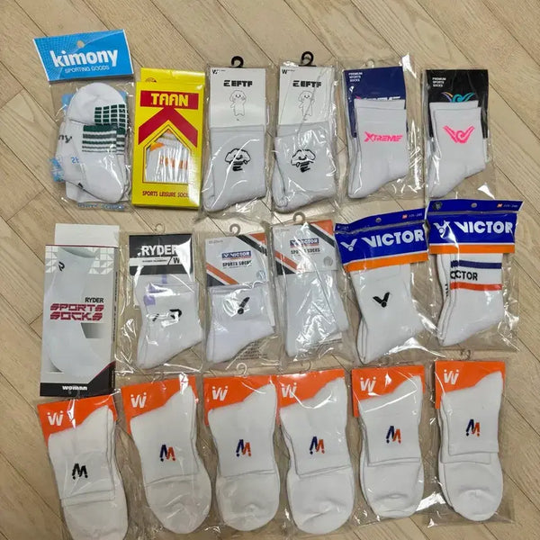 [BUNJANG] Badminton Socks Bundle Set (18 Pairs) / 배드민턴 양말 18개 일괄판매