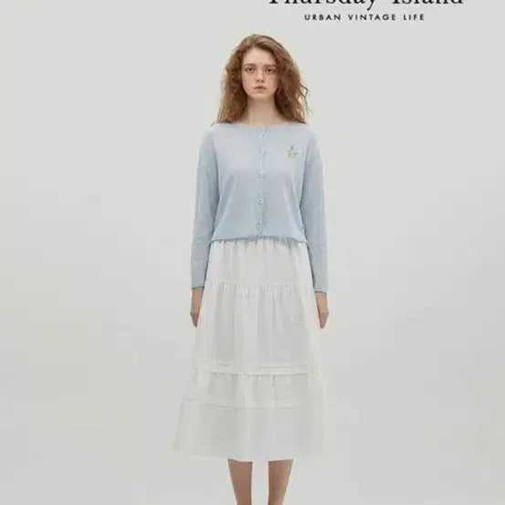 [BUNJANG] Thursday Island Daisy Round Cardigan / 써스데이아일랜드 데이지라운드가디건