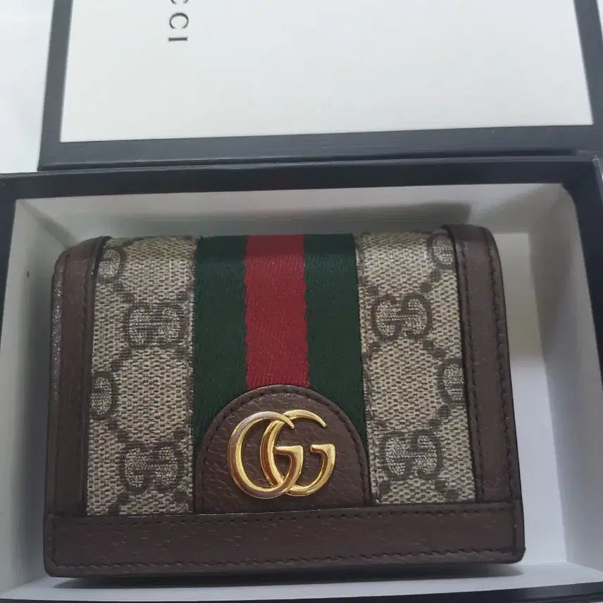 [BUNJANG] Gucci GG Marmont Bi-fold Wallet Brown / 구찌 GG 마몽 반지갑 브라운