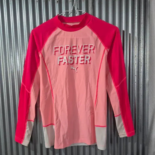 [BUNJANG] Puma Women's Rash Guard Pink/Coral (M) / M 푸마 여성 래쉬가드 핑크/코랄