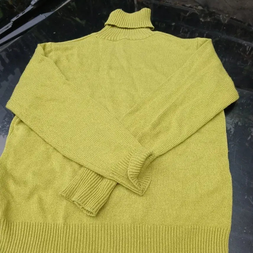 [BUNJANG] Basic Turtleneck Sweater - Mint Green / 기본 목폴라 스웨터 연두색