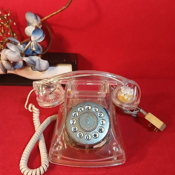 [BUNJANG] Dongnam Electronics Transparent Rotary Dial Telephone / 국산 동남전자 누두전화기