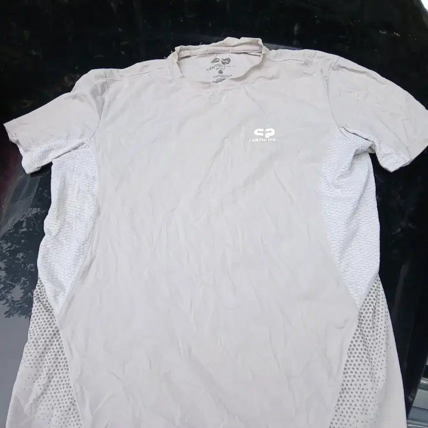 [BUNJANG] Centerpole Functional Short Sleeve T-Shirt Beige / 센터폴기능성 반팔 티셔츠 베이지