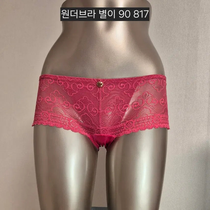 [BUNJANG] Wonderbra Lace Short Pink Panty (90) / 중고 여성 팬티 원더브라 레이스 숏 핑크 90