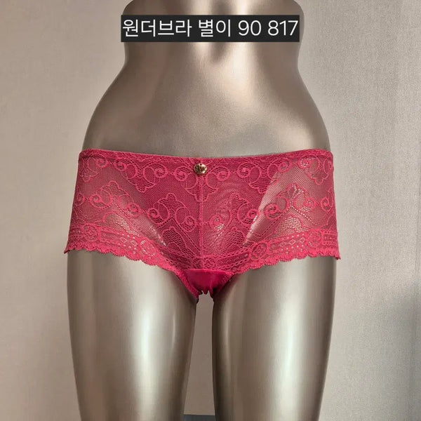 [BUNJANG] Wonderbra Lace Short Pink Panty (90) / 중고 여성 팬티 원더브라 레이스 숏 핑크 90