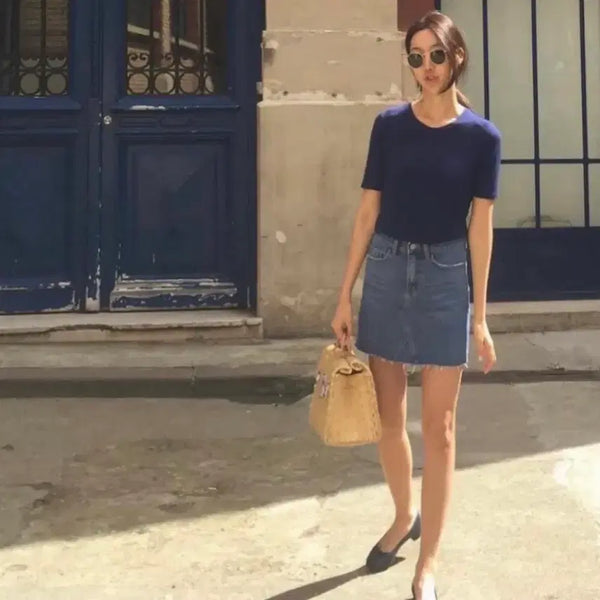 [BUNJANG] Shop M Denim Skirt (Size M) / 샵엠 데님스커트