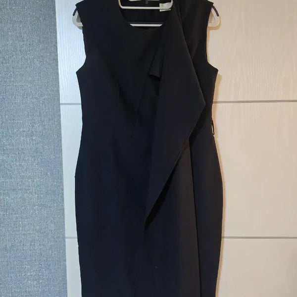 [BUNJANG] Navy Midi Dress Asymmetrical Design / 원피스 네이비