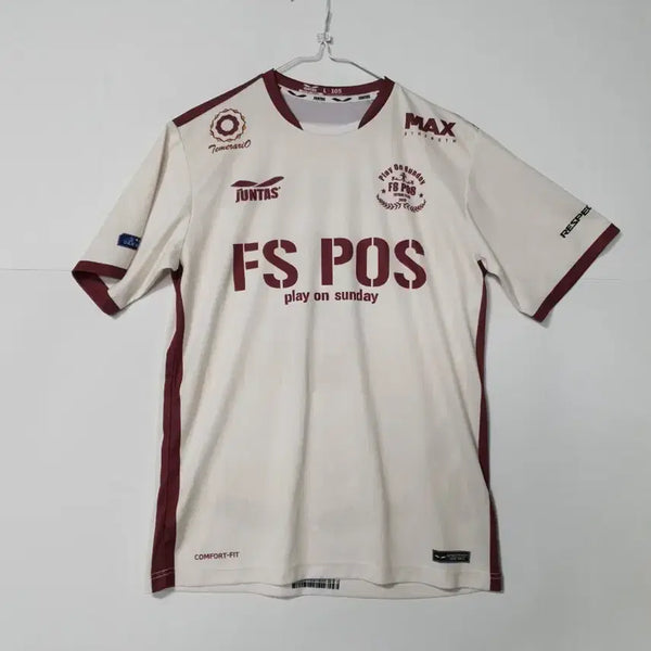 [BUNJANG] POS Soccer Jersey White/Burgundy / FS POS 축구 유니폼 져지 화이트/버건디 1275