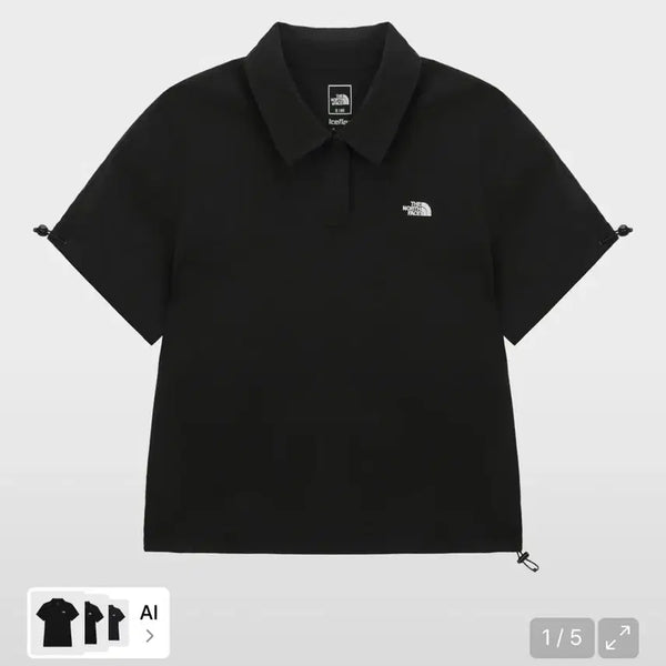 [BUNJANG] The North Face Frost Short Sleeve Polo Black (Women's) / 노스페이스 NT7PS45A 여성 프로스트 반팔 폴로 BLACK