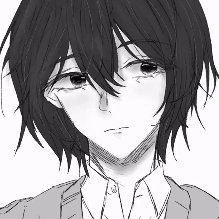 [BUNJANG] Black and White Bust Commission (Male/Female Characters) / 남캐/여캐 흑백 흉상 커미션