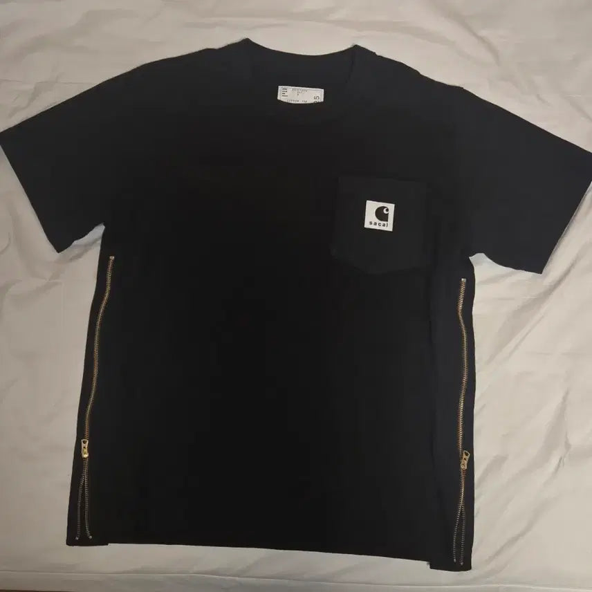 [BUNJANG] Sacai x Carhartt Zip Short Sleeve T-Shirt Size 3 / 사카이x칼하트 지퍼 반팔 사이즈3