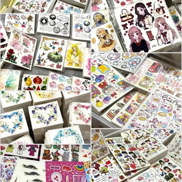 [BUNJANG] Sticker Set Random Assortment (50 Sets) / 다꾸 인쇄소 스티커(인스) 랜덤 무중복 50세트 처분