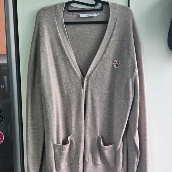 [BUNJANG] Maison Kitsuné Beige Cardigan XL / 메종키츠네 가디건 베이지 XL 판매합니다.