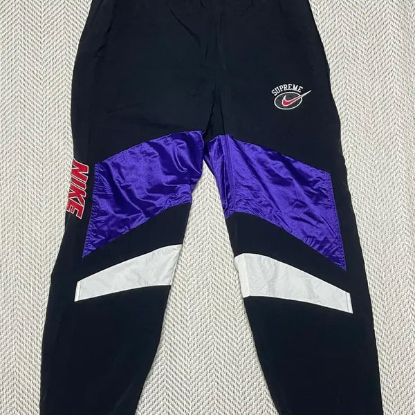 [BUNJANG] Supreme x Nike 19SS Warm-Up Pants Purple M / 슈프림 x 나이키 웜업 팬츠 퍼플 - 19SS