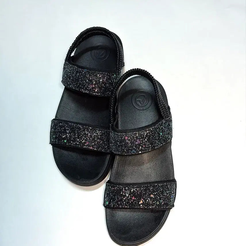 [BUNJANG] AVOQ Glitter Sandals (Gold/Black) / AVOQ 글리터 샌들 (골드/블랙 각 1) 225~235mm