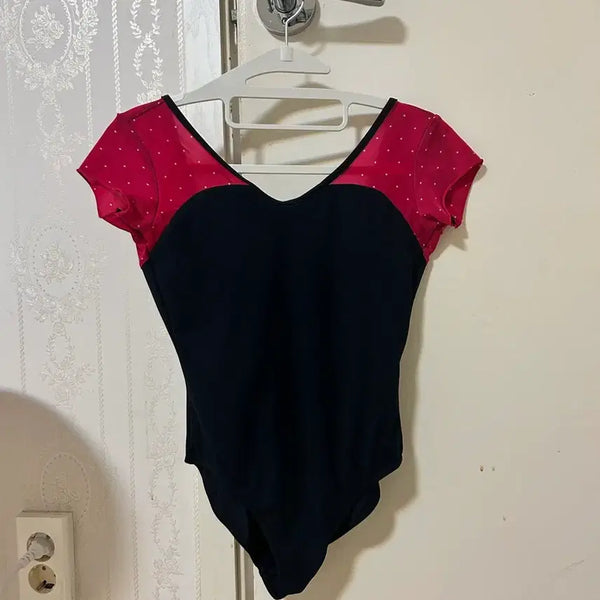 [BUNJANG] Grishko Leotard S Black Pink Dot / 그리쉬코 레오타드 S