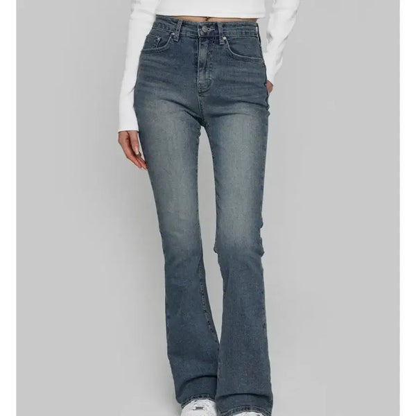 [BUNJANG] Black Up Slim Bootcut Denim Jeans - Size M / 블랙업 롱 슬림 부츠컷 데님 청바지 M사이즈 스판 바지