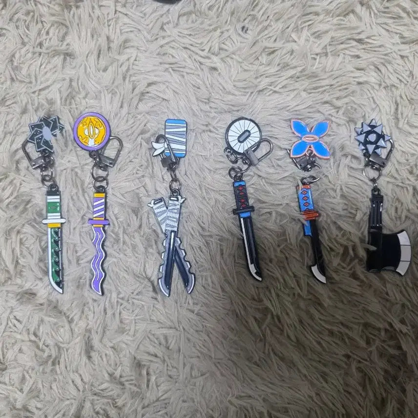 [BUNJANG] Demon Slayer Nichirin Sword Keychain - 6 Types / 귀멸의칼날 일륜도 키링 6종