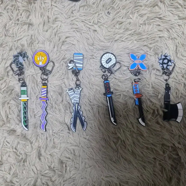[BUNJANG] Demon Slayer Nichirin Sword Keychain - 6 Types / 귀멸의칼날 일륜도 키링 6종