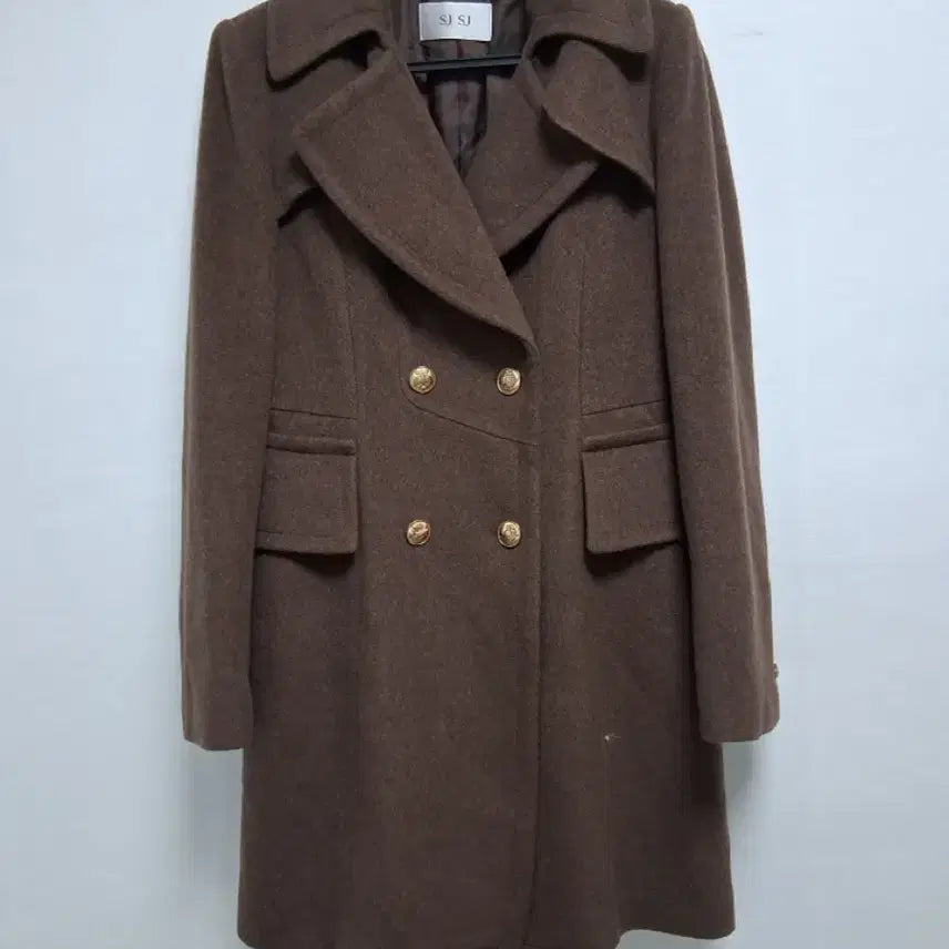 [BUNJANG] SJ Double Button Coat Brown / sj sj 더블 버튼 코트 브라운