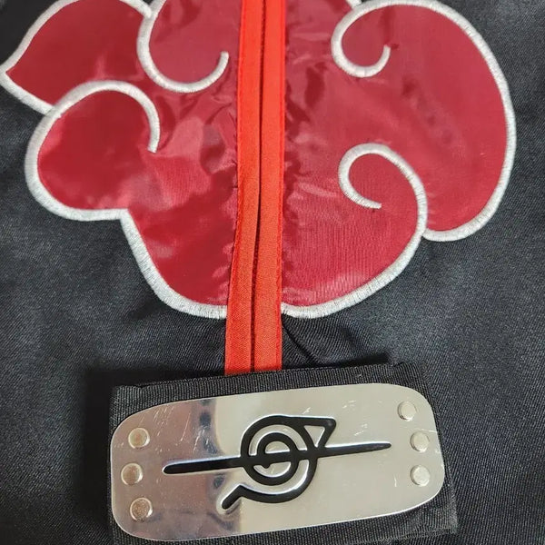 [BUNJANG] Naruto Akatsuki Cosplay Costume with Headband / 나루토 아카츠키 코스프레 의상 머리띠 포함